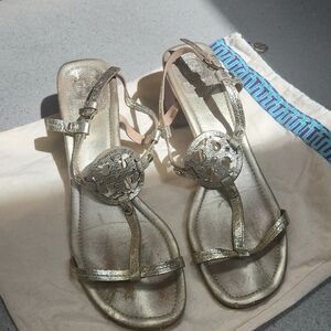 Tory Burch Metallic Gold Sandals